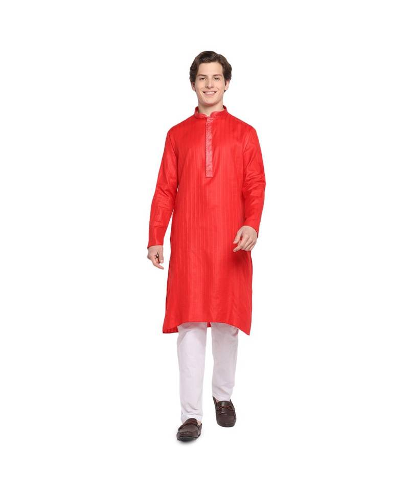 DEVOILER Regular Fit Long Kurta For Men