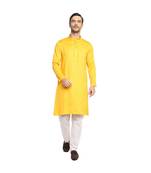 DEVOILER Regular Fit Long Kurta For Men