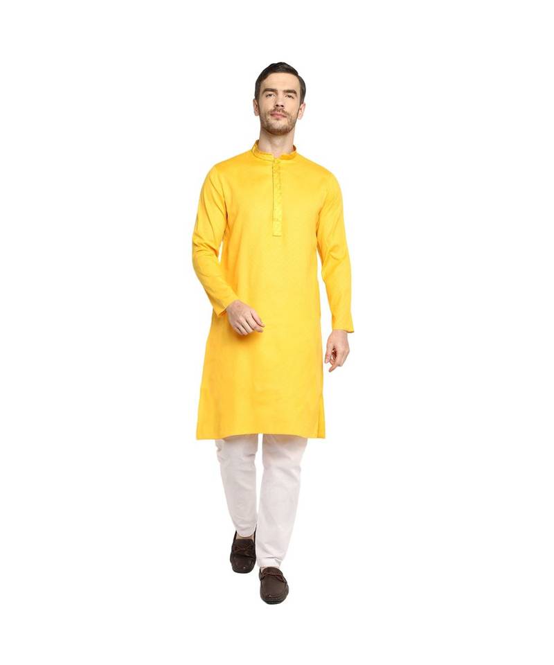 DEVOILER Regular Fit Long Kurta For Men