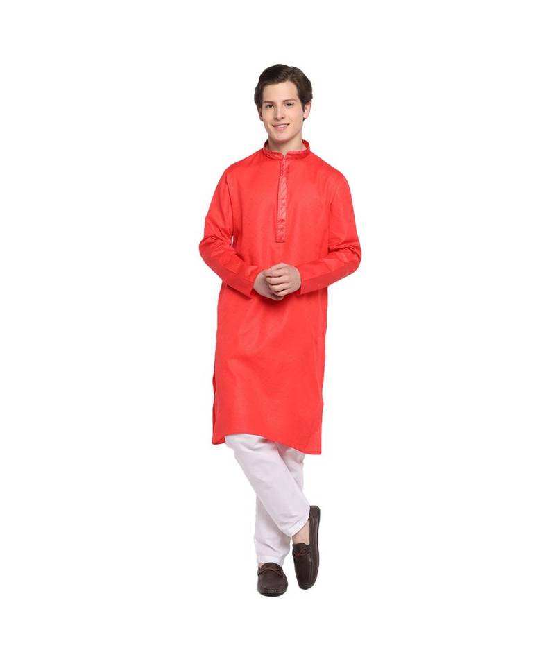 DEVOILER Regular Fit Long Kurta For Men