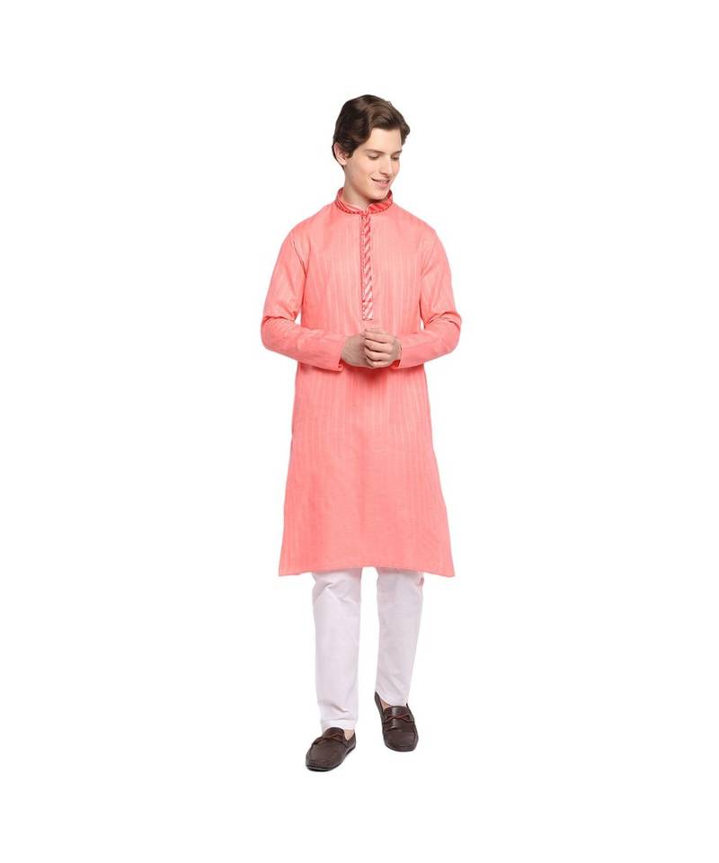DEVOILER Regular Fit Long Kurta For Men