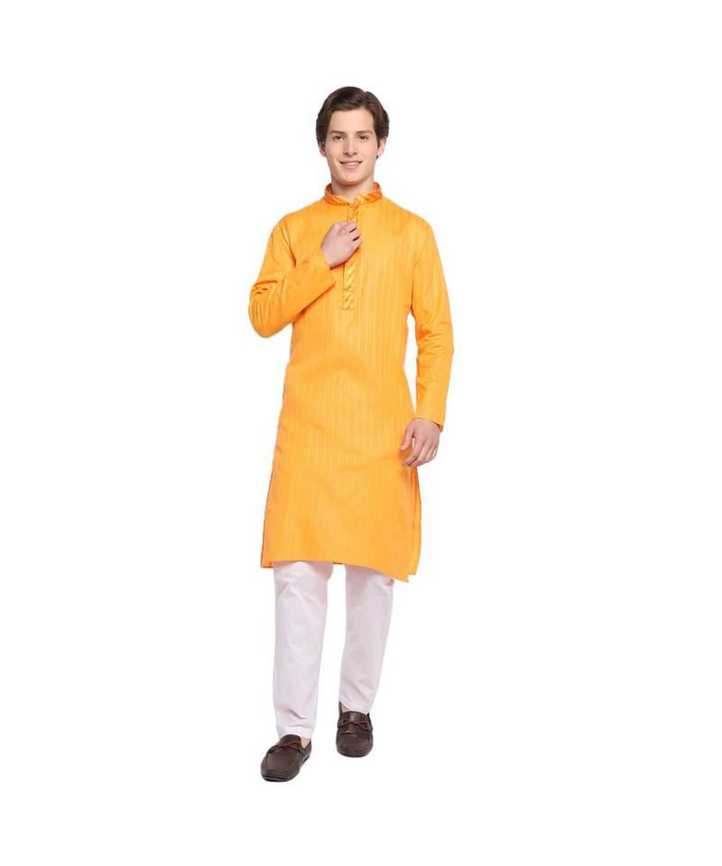 DEVOILER Regular Fit Long Kurta For Men