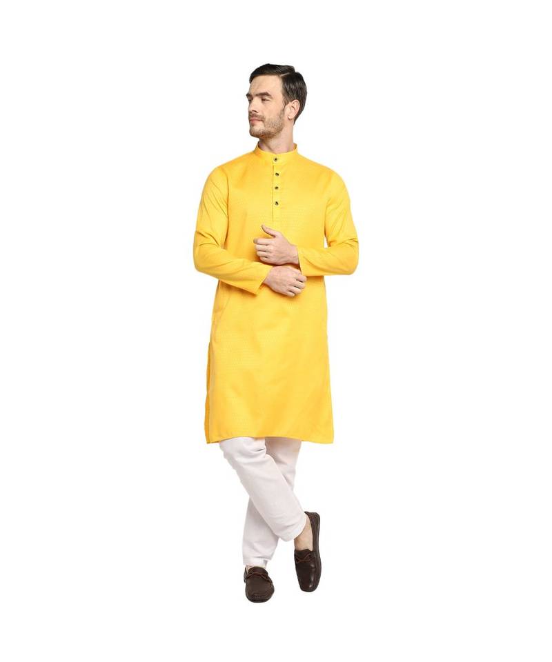 DEVOILER Regular Fit Long Kurta For Men