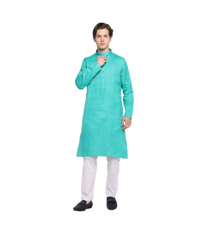 DEVOILER Regular Fit Long Kurta For Men