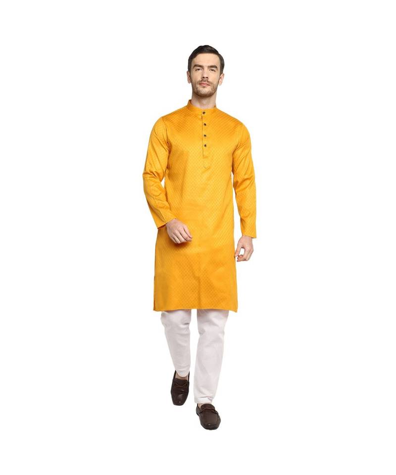 DEVOILER Regular Fit Long Kurta For Men