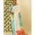 Multicolor printed georgette saree with blouse