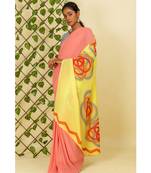 Multicolor printed georgette saree with blouse