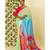 Multicolor printed georgette saree with blouse