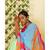 Multicolor printed georgette saree with blouse