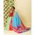Multicolor printed georgette saree with blouse