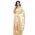 Gold woven banarasi silk saree with blouse