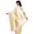 Gold woven banarasi silk saree with blouse