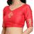 Red woven banarasi silk saree with blouse