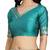 Green woven banarasi silk saree with blouse