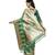 Green woven banarasi silk saree with blouse