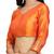 Orange woven banarasi silk saree with blouse