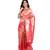 Pink woven banarasi silk saree with blouse