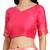 Pink woven banarasi silk saree with blouse