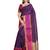 Purple woven art silk saree with blouse