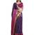 Purple woven art silk saree with blouse