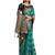 Turquoise woven art silk saree with blouse
