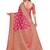 Pink woven art silk saree with blouse