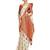 Off white woven crepe saree with blouse