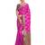 Pink woven crepe saree with blouse