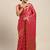 Pink woven art silk saree with blouse