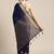 Navy blue woven art silk saree with blouse