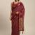 Brown woven art silk saree with blouse