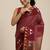 Brown woven art silk saree with blouse