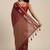 Brown woven art silk saree with blouse