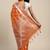 Orange woven art silk saree with blouse