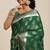 Green woven art silk saree with blouse