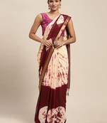 Purple woven chiffon saree with blouse