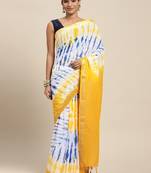 Multicolor woven chiffon saree with blouse