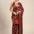 Brown woven art silk saree with blouse