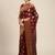 Brown woven art silk saree with blouse