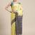 Yellow woven art silk saree with blouse