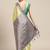 Yellow woven art silk saree with blouse