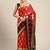 Red woven art silk saree with blouse