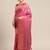 Pink woven art silk saree with blouse