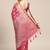 Pink woven art silk saree with blouse