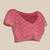 Pink woven art silk saree with blouse