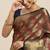 Navy blue woven art silk saree with blouse