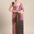 Pink woven art silk saree with blouse