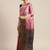 Pink woven art silk saree with blouse