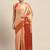 Orange woven art silk saree with blouse