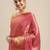 Pink woven art silk saree with blouse